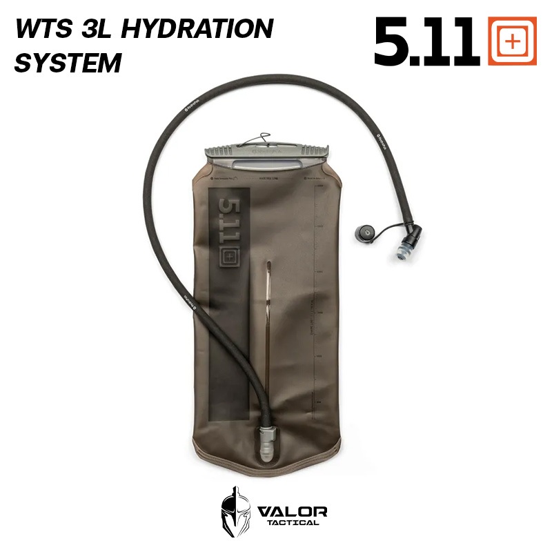 5.11 WTS 3L Hydration System [Black] ถุงน้ำไฮเดรชั่น ถุงน้ำเดินป่า แบบพกพา 3 ลิตร ทนทานต่อการสึกหรอ ราคา 2,900 บาท*ส่งฟรี