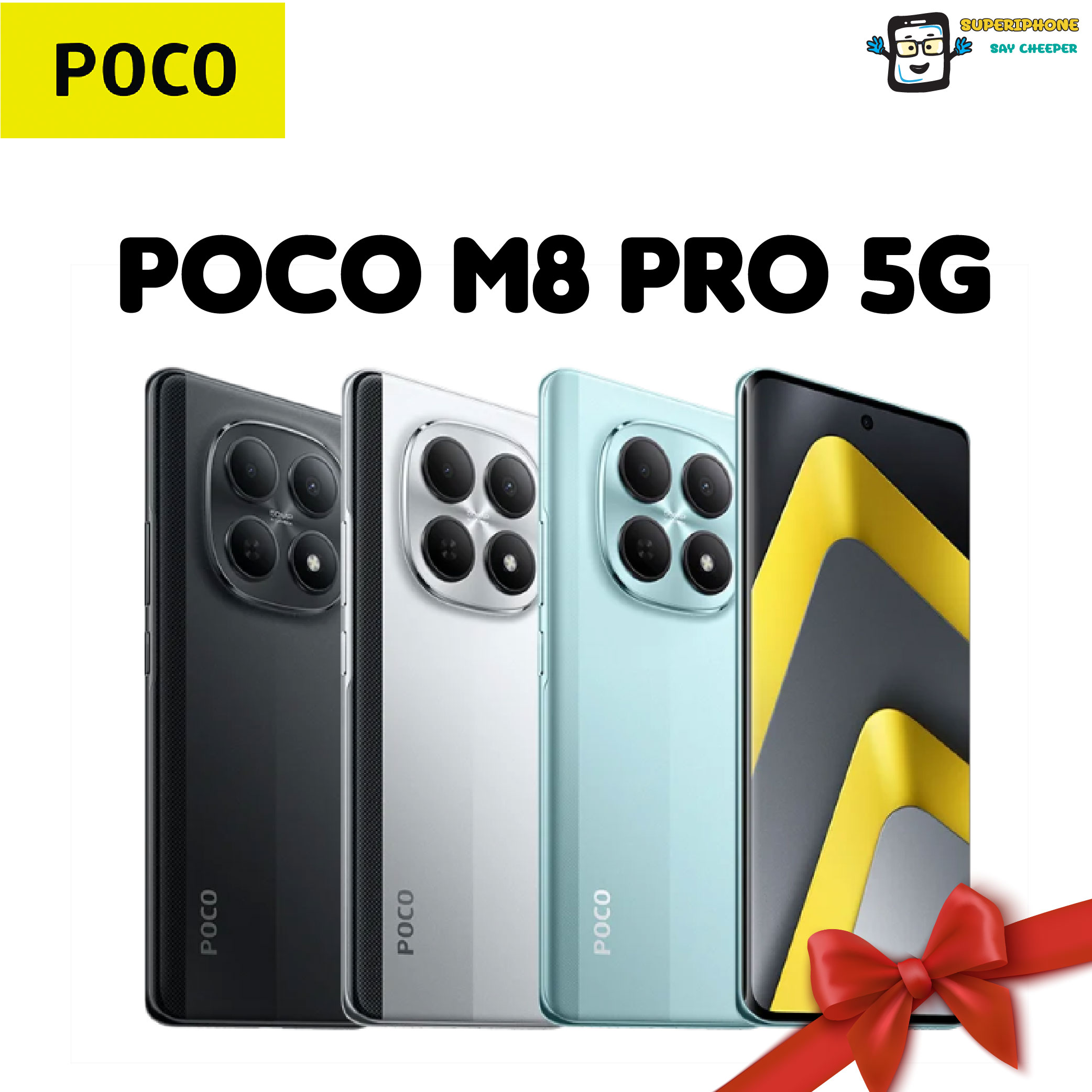 Poco M8 Pro 5g Model (8+256Gb) Snapdragon Chipset ® 7S Gen 4 | Large Battery 6500Mah (by Lazada Supertphone) ราคา 9,900 บาท*ส่งฟรี