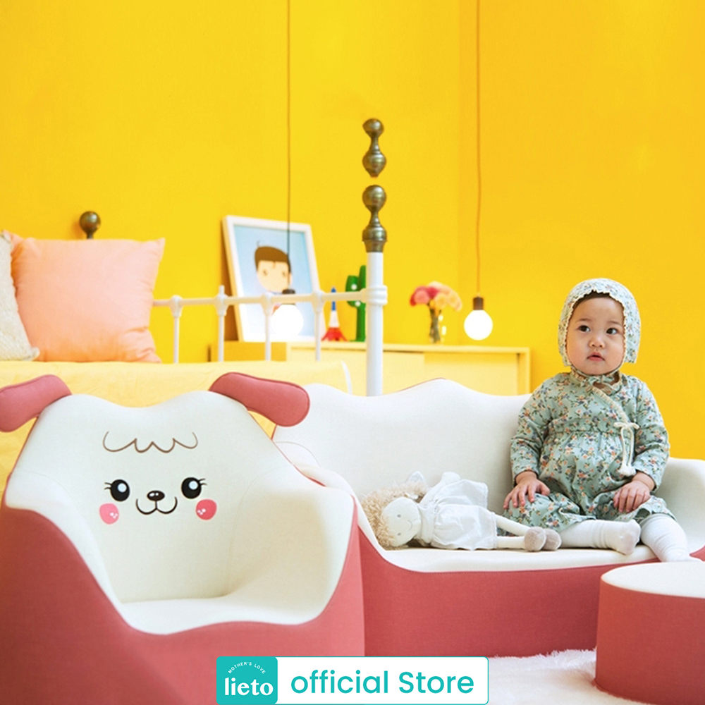 เก้าอี้เด็ก โซฟาเด็ก เก้าอี้หัดนั่ง เก้าอี้เด็กมินิมอล Lieto Baby Sofa รุ่น Foryou ลายฟันนี่ โซฟาสำหรับลูกน้อย ราคา 3,200 บาท*ส่งฟรี