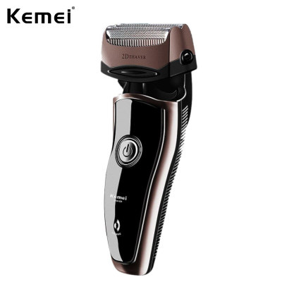 เครื่องโกนหนวด เครื่องโกนหนวดไฟฟ้า แบบไร้สาย Kemei 2D SHAVER ที่โกนหนวด สำหรับคุณผู้ชาย 2 ใบมีดในเครื่องเดียว โกนหนวด โกนเครา กันจอนได้ ที่โกนหนวดไฟฟ้า แบตเตอรี่ในตัว ชาร์จไฟได้