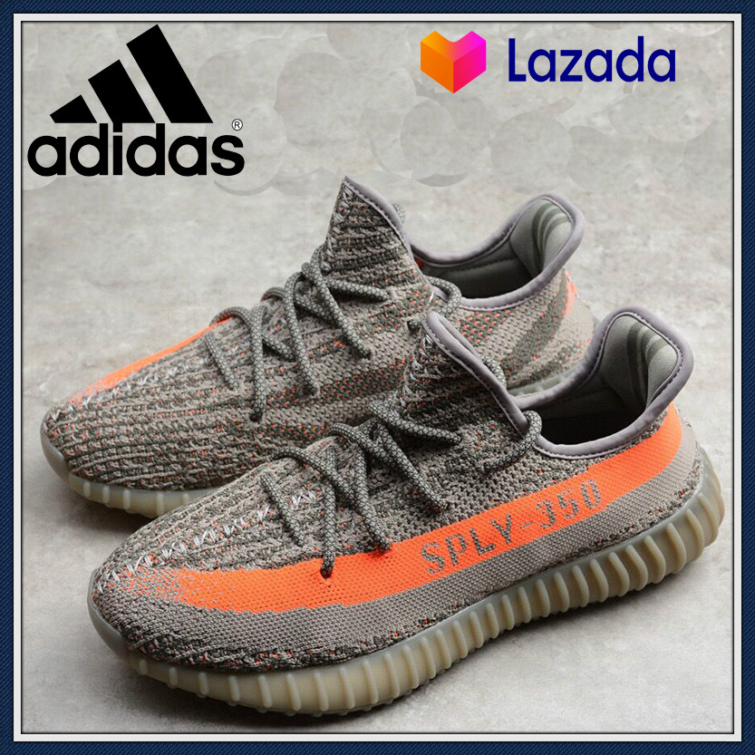 Adidas yeezy boost 350 v2 รองเท้ากีฬาน้ำหนักเบารองเท้าลำลองสวมใส่สบายดูดซับแรงกระแทกรองเท้าผู้ชายรองเท้าผู้หญิง running shoes