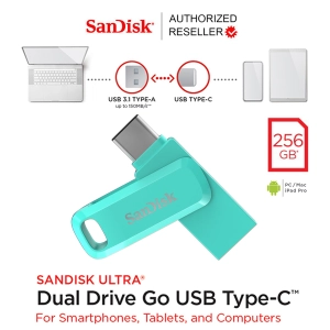 ภาพหน้าปกสินค้าSanDisk Dual Drive Go 256GB USB 3.1 สีเขียว Gen1 Flash Drive Type-C Speed150mbs (SDDDC3-256G-G46G) แฟลชไดรฟ์  ประกัน Synnex 5ปี ที่เกี่ยวข้อง