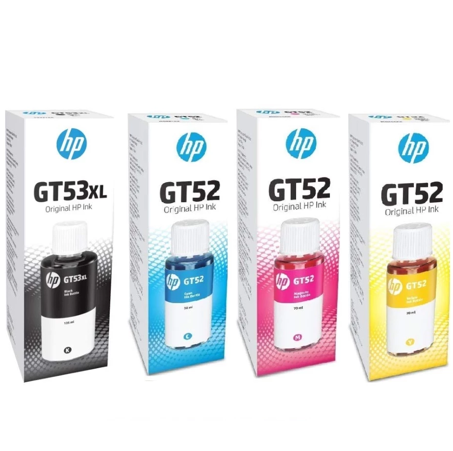 (พร้อมกล่อง)สินค้าพร้อมส่ง,หมึกเติมแท้ HP GT53 XL GT51 , GT52 Set 4 สี 4 ขวด (ไร้กล่อง) For Hp HP315 HP415 HP500 HP515;ส่งจากกรุงเทพ ราคา 88 บาท*ส่งฟรี