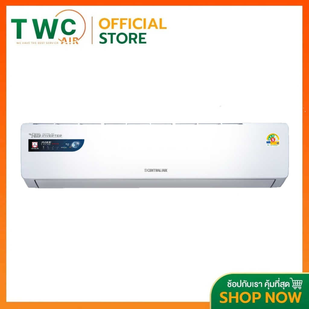 Central Air Wall-Mounted Inverter Air Conditioner, Model Ivae-Series New 2026, Size 32000-36200 Btu. ราคา 36,999 บาท*ส่งฟรี
