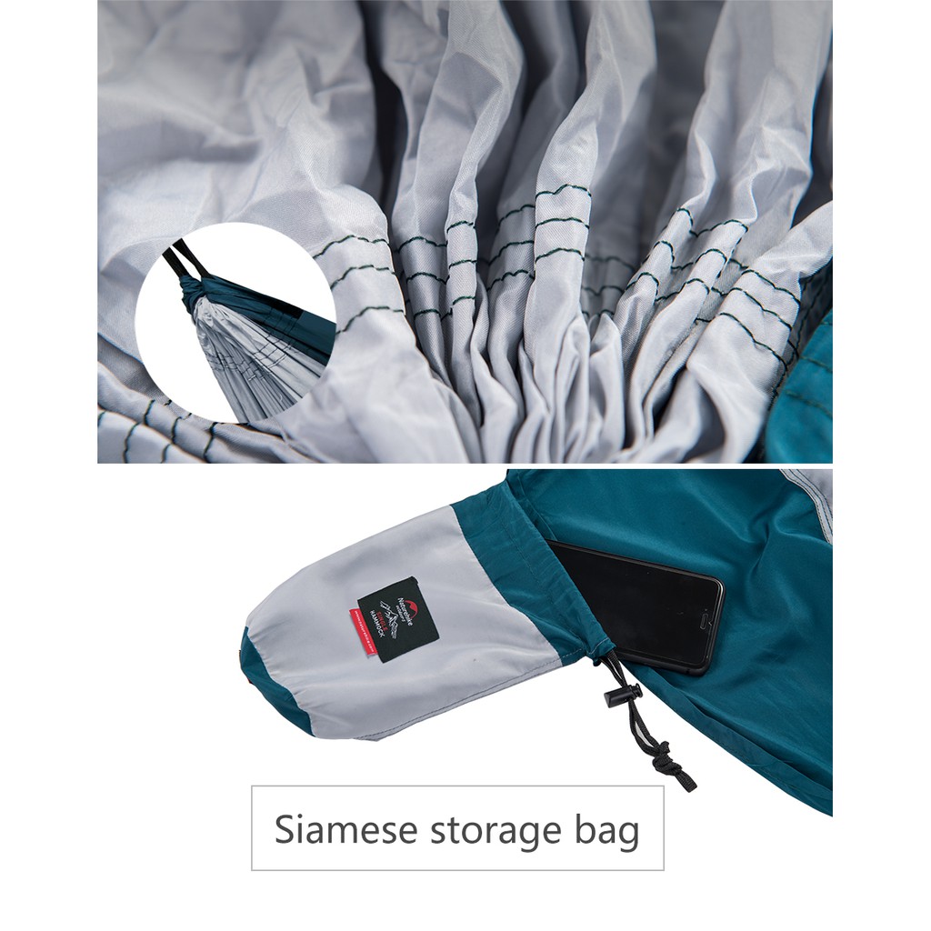 ภาพประกอบของ เปลญวน ขนาดใหญ่ 280*80cm เปลผ้าใบแบบป้องกันโรลโอเวอร์ เปลญวนแคมป์ปิ้งกลางแจ้ง เปลญวนชิงช้าลายรุ้ง แถมฟรีกระเป๋าเก็บและเชือก camping hammock