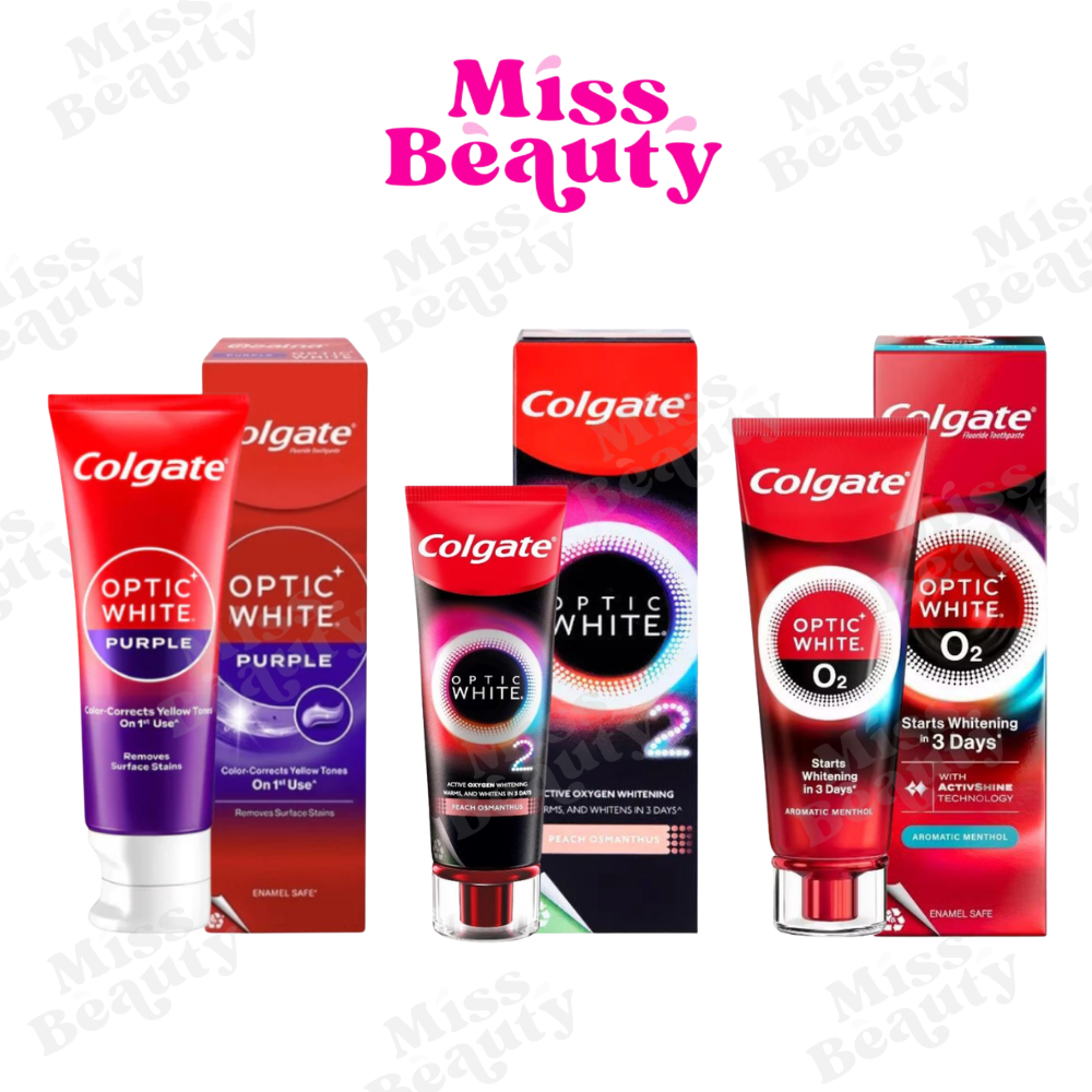 (Tube) Colgate Optic White Colgate Toothpaste Optic White Purple / White O2 Aromatic Menthol O2 85 / 100 Grams