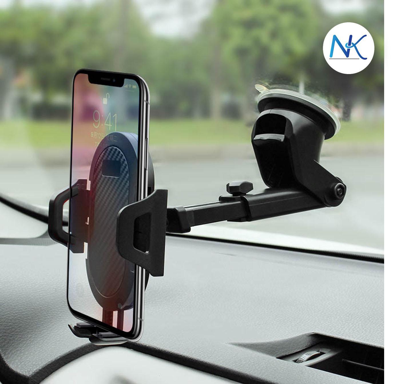 nkshop ที่วางโทรศัพท์ในรถ ที่ยึดโทรศัพท์ในรถ แท่นวางโทรศัพท์ในรถ หมุนปรับระดับได้ ยึดคอลโทรล หรือ ยึดกระจกรถ