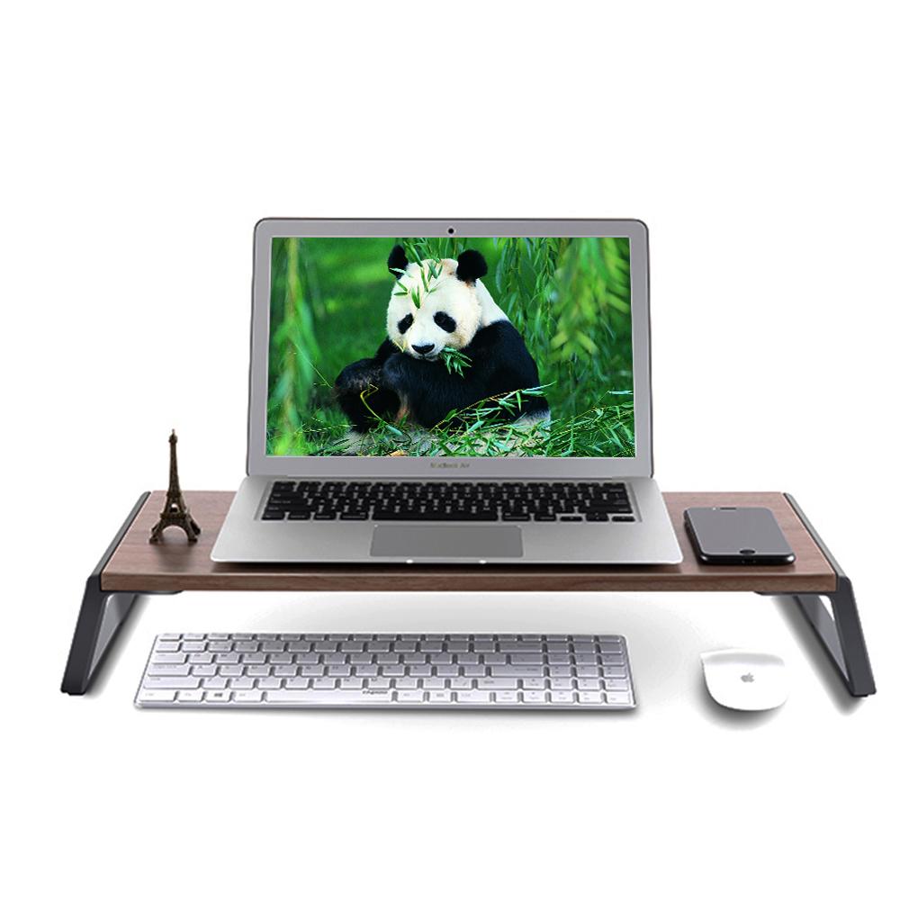 แท่นวางแล็ปท็อป / คอมพิวเตอร์เหมาะกับการทำงาน Riser แท่นวางเมาท์สำหรับเดสก์ทอปไม้สำหรับจอภาพ PC และโน้ตบุ๊กคอมพิวเตอร์