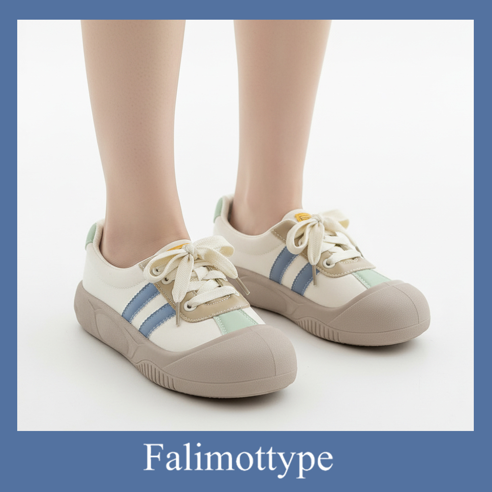 Falimottype Size 36-40 Ladies Fashion Casual Sports Shoes Thick Sole Non-Slip Comfortable Soft Shoes ราคา 79 บาท*ส่งฟรี