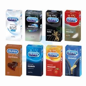 สินค้า Durex Condom ถุงยางอนามัย ดูเร็กซ์ ขนาด 49-56 มม. บรรจุ 10-12 ชิ้น/กล่อง [1 กล่อง]