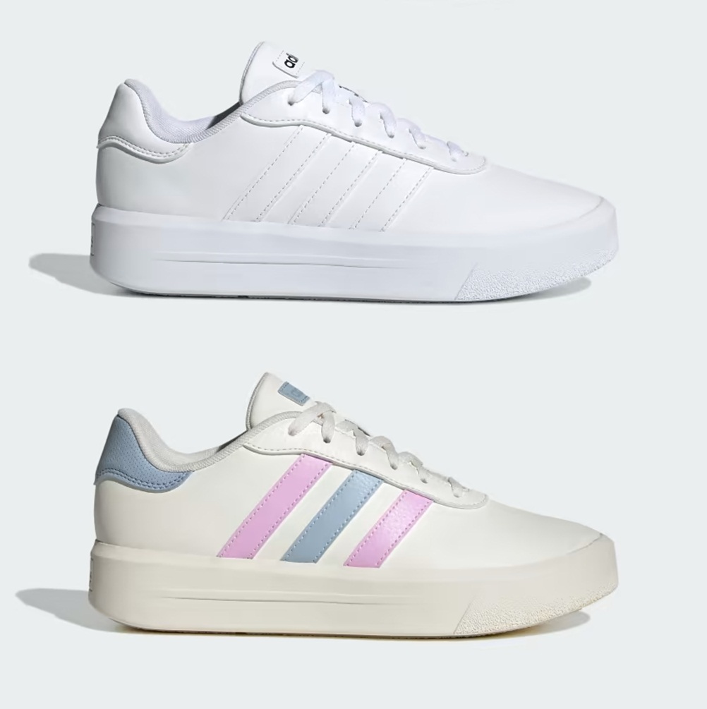 Adidas รองเท้าผ้าใบพื้นหนา COURT ( 2สี ) ราคา 1,600 บาท*ส่งฟรี