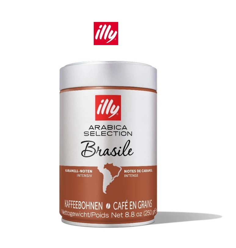 Illy Brazil Arabica Roasted Coffee Beans - 250 Grams/Can ราคา 805 บาท*ส่งฟรี