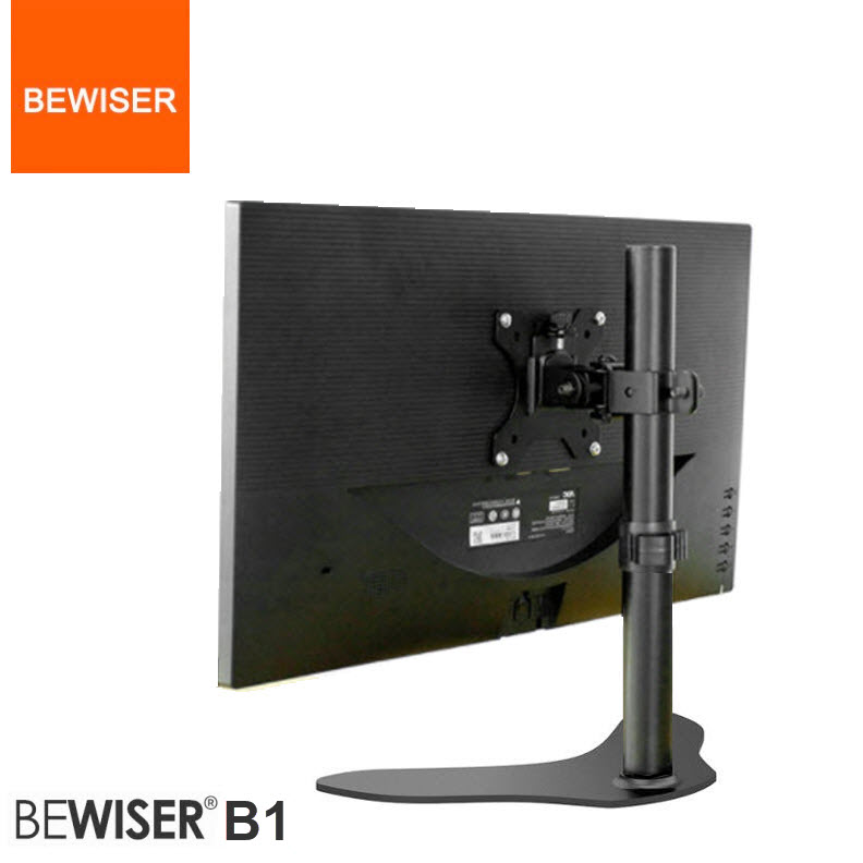 Computer stand M1 Height Adjustable Monitor 14"-32" VESA Mount Arm Full Steel Metal Stand Desk Cramp black color (VAT Receipt) ราคา 638 บาท*ส่งฟรี