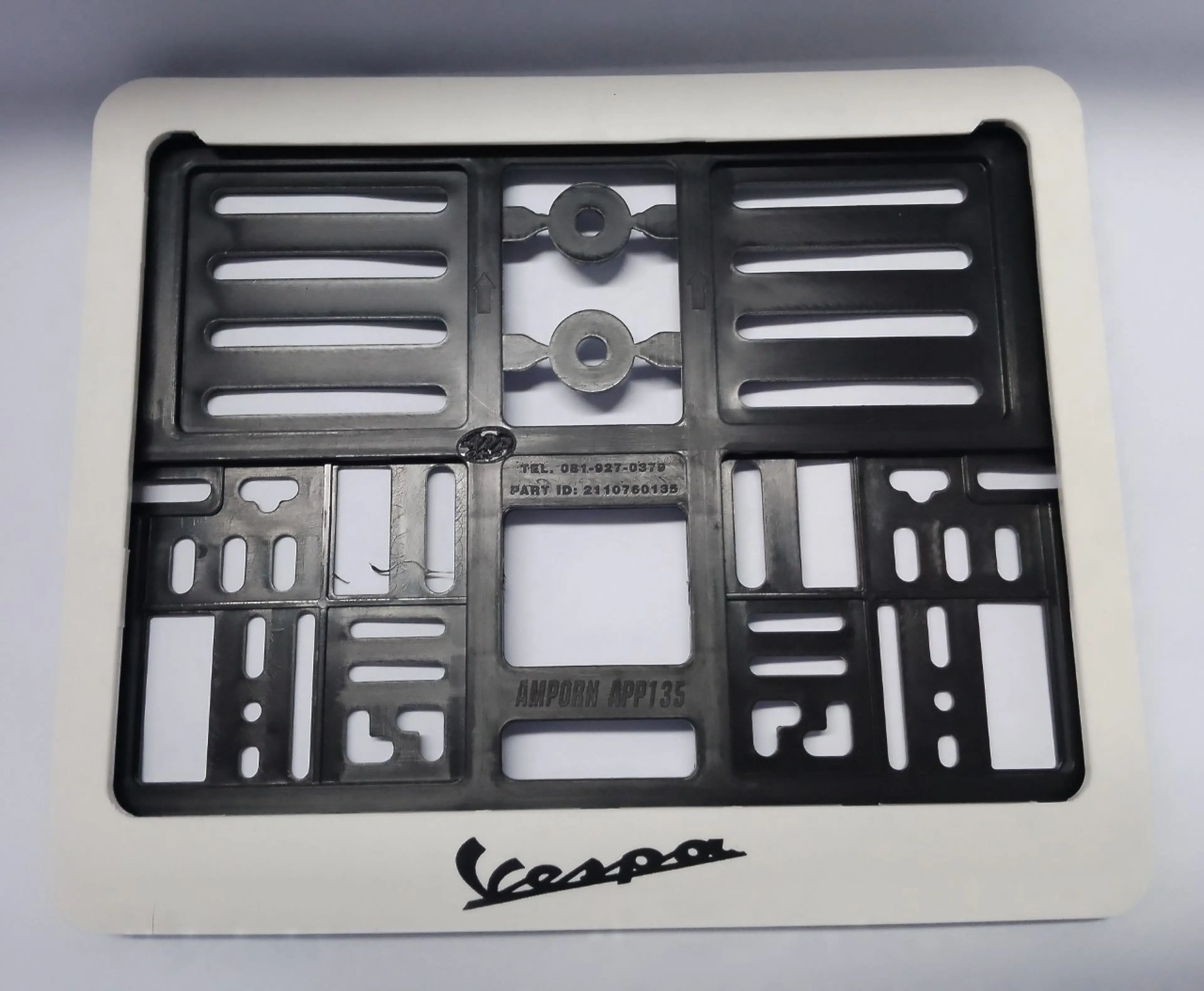 Motorcycle Sign Frame "Vespa" Vespa, Two Colors, White/Black, with a Clear Sheet and Without a Clear Sheet. 2 Sheets of Durable, Strong Inserts, Very Popular. New Model, Cool, Fashionable