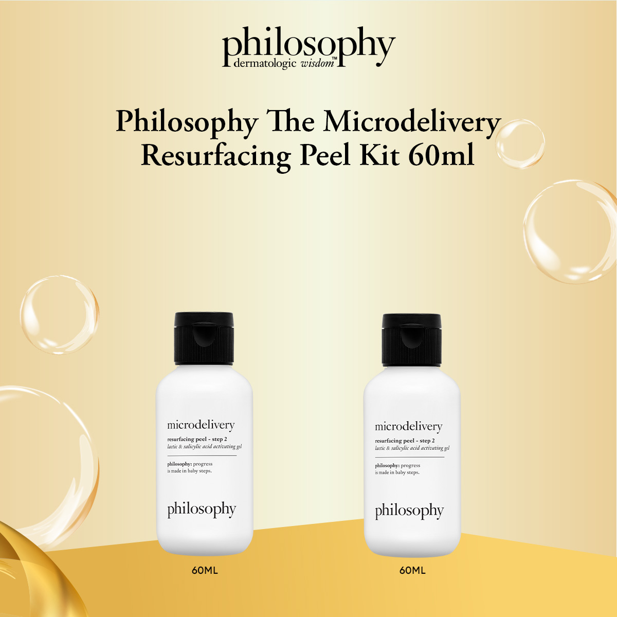 [Buy 1 Get 1] Philosophy the Microdelivery Resurfacing Peel Kit 60ml, Skin Cell Renewal Set, Size 60 Ml. ราคา 2,990 บาท*ส่งฟรี