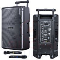 ลำโพงล้อลาก เอนกประสงค์15นิ้ว DECCON รุ่น NOVA15 ไมค์ลอยคู่UHF 1500วัตต์ ระบบDSP  TWS