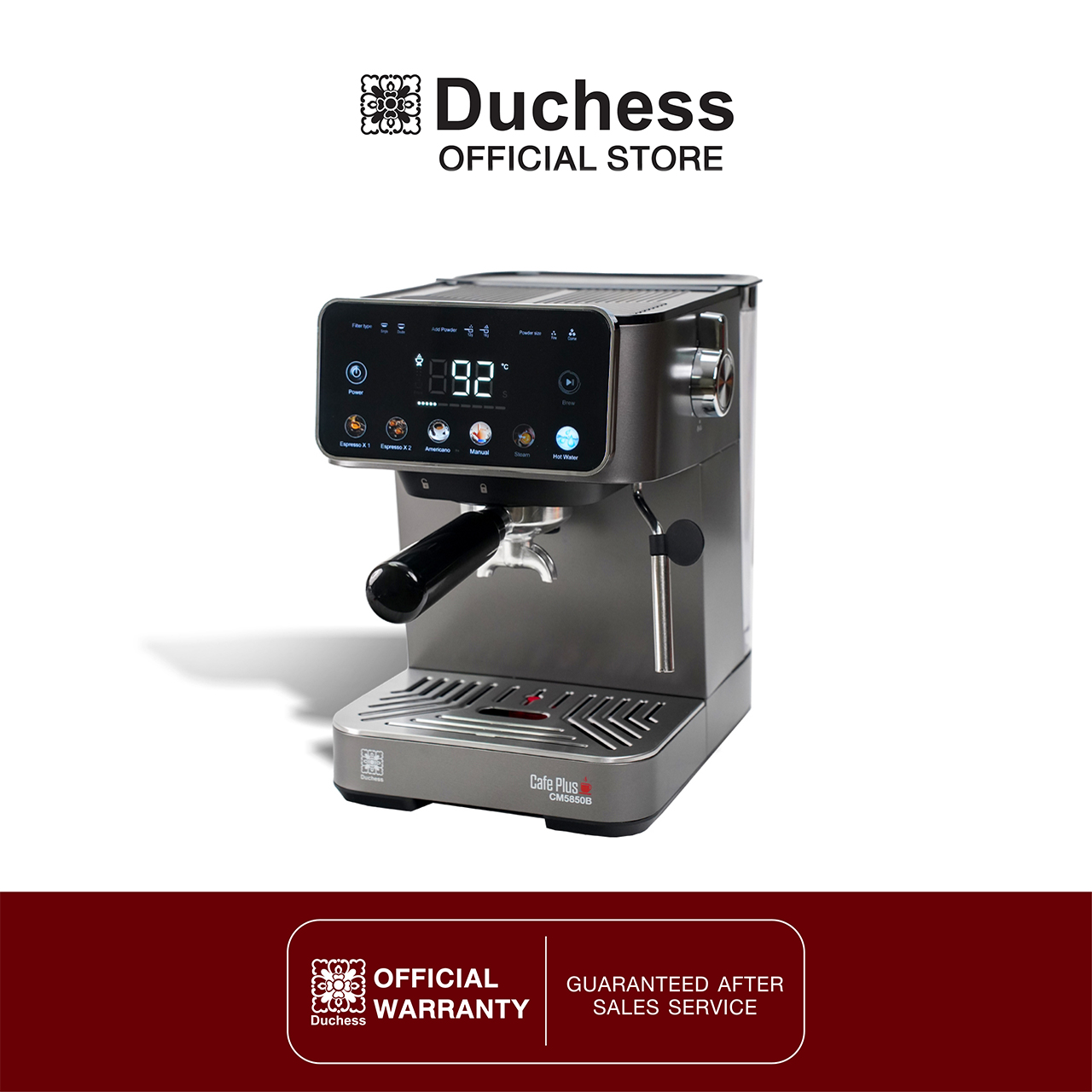 Duchess CM5850B Automatic Espresso Machine – 58mm Portafilter, Professional Style ราคา 4,290 บาท*ส่งฟรี