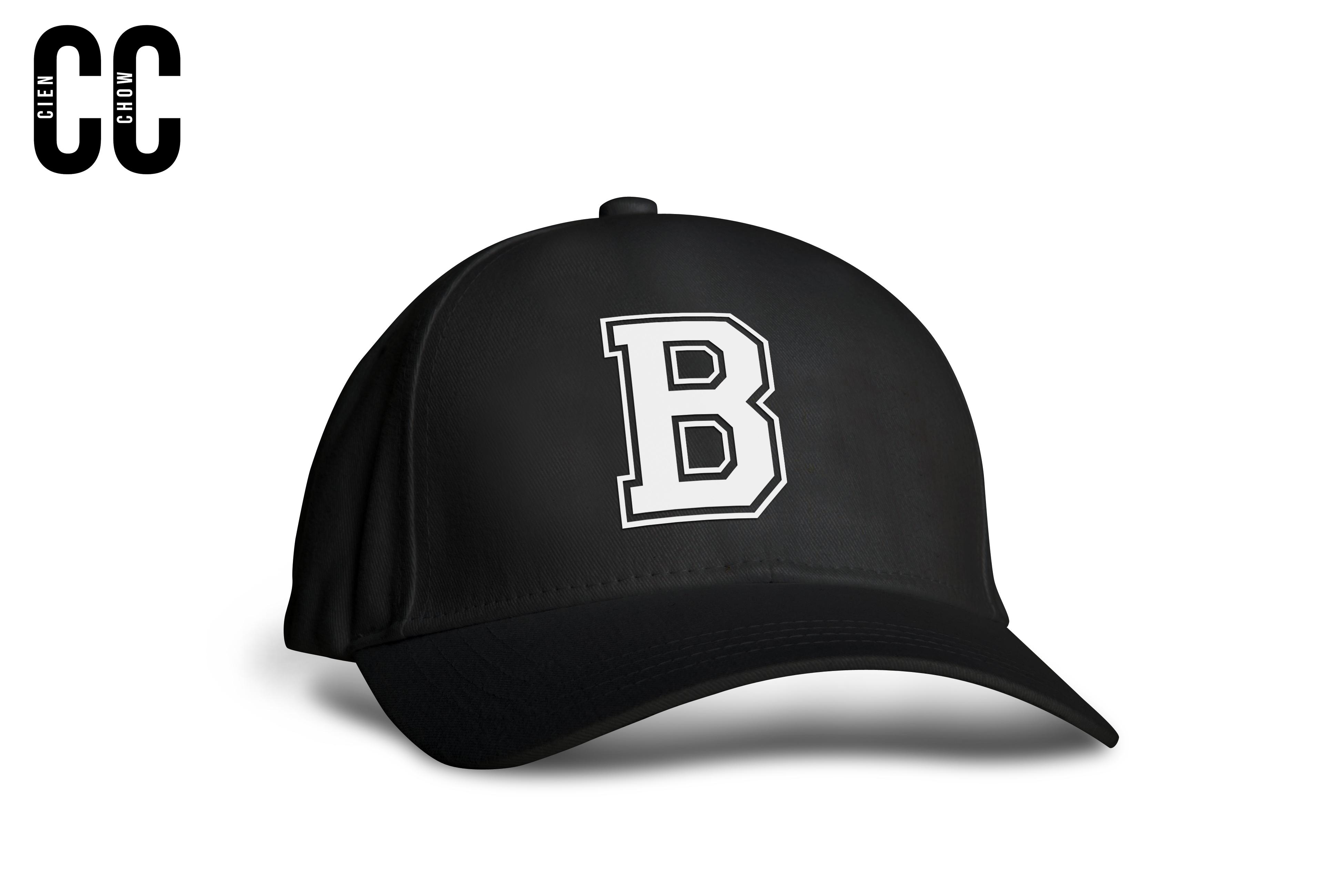 หมวกแก๊ป สกรีน ตัวอักษร B ใส่ได้ทั้งผู้ชายและผู้หญิง