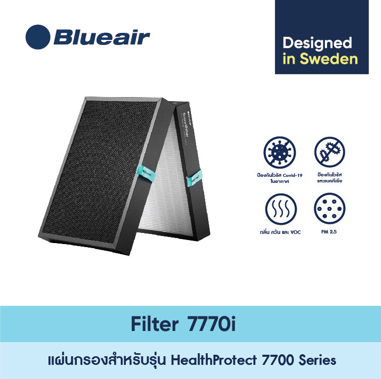 Blueair ไส้กรองอากาศ รุ่น HealthProtect™ Smart Filter 7700 สำหรับรุ่น 7710i, 7740i และ 7770i ราคา 7,920 บาท*ส่งฟรี