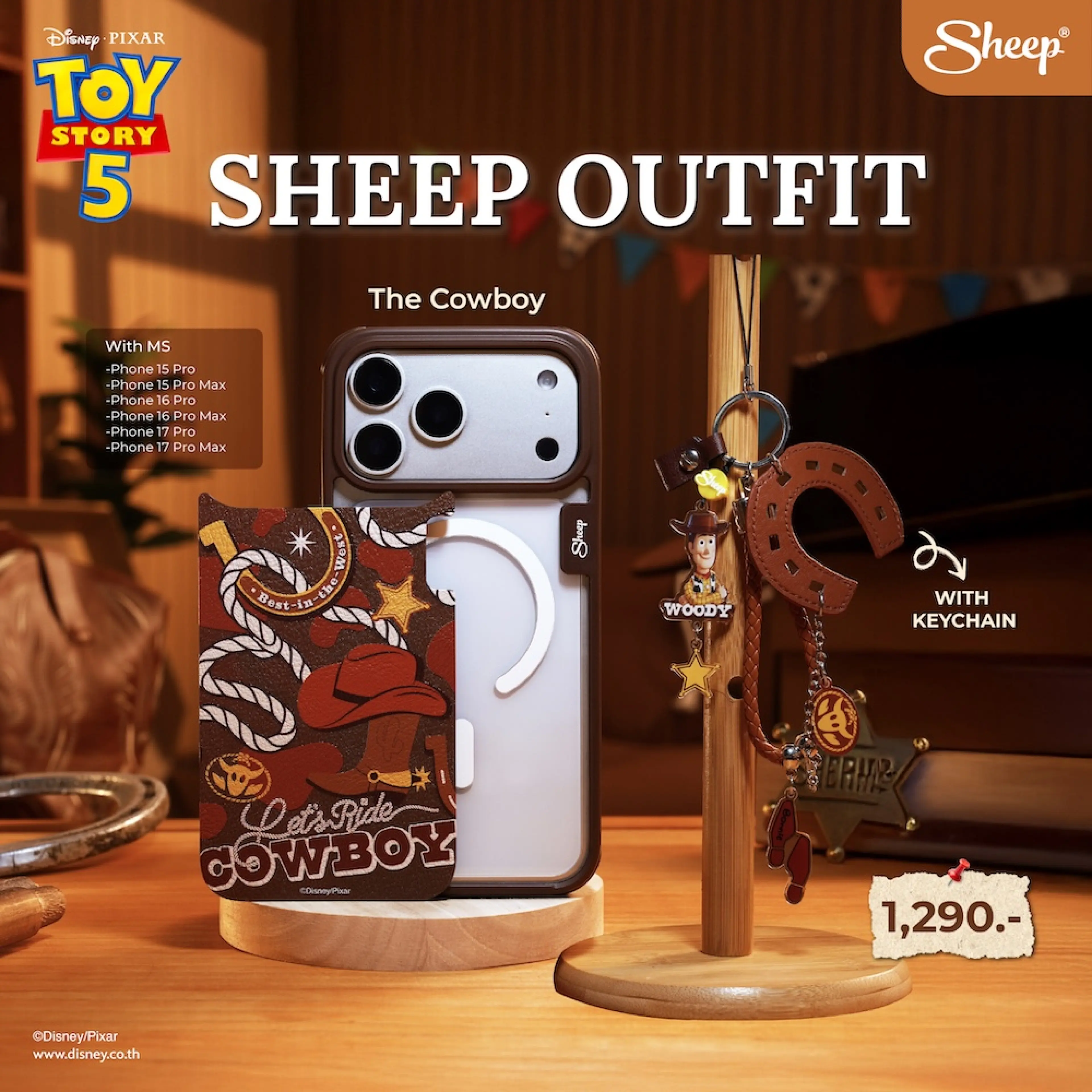 [Sheep Outfit for iPhone Ms Toy Story 5] Toy Story 5 Collection Case for iPhone Toy Story. the Case Has Magnet and Comes with a Free Strap Phone.