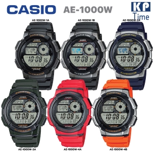 สินค้า Casio แบตเตอรี่ 10 ปี กันน้ำ100m นาฬิกาข้อมือผู้ชาย สายเรซิน รุ่น AE-1000W ของแท้ประกันศูนย์ CMG