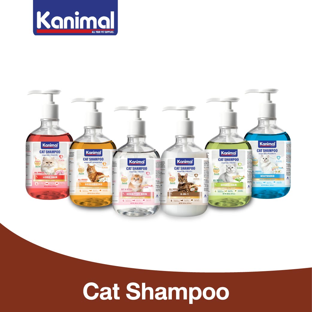 (6 สูตร) Kanimal Cat Eco Shampoo 300 ml. แชมพูแมวสูตรอ่อนโยน