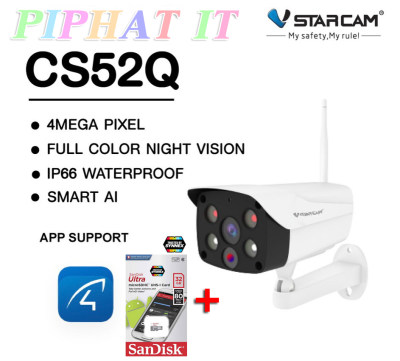 Vstarcam CS52Q new 1440p 2K ความคมชัด 4ล้าน+Sandisk 32G Vstarcam CS52Q new 1440p 2K ความคมชัด 4ล้าน+Sandisk 32G