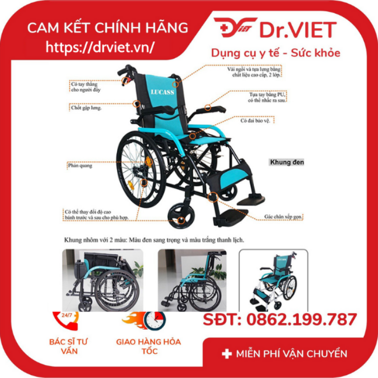 Xe Lăn Tay Du Lịch Cao Cấp Lucass X303 Chính hãng 13 Xe Lăn Tay Du Lịch Cao Cấp Lucass X303 Chính hãng