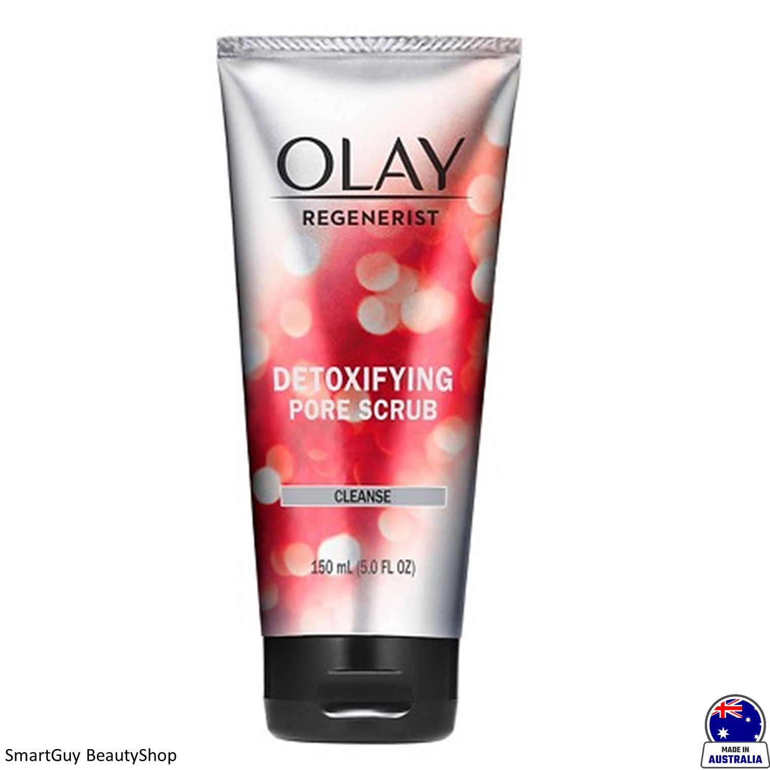 OLAY DETOXIFYING PORE SCRUB FACIAL CLEANSER 150ML ผลิตภัณฑ์สครับทำความสะอาดผิวหน้าสูตรดีท็อกซ์ผิวกระจ่างใสสินค้านำเข้าจากออสเตรเลียของแท้พร้อมส่ง ราคา 1,150 บาท*ส่งฟรี