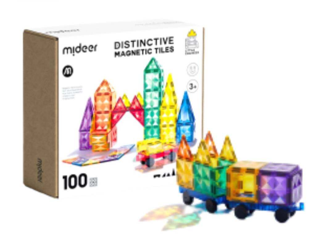 Mideer มิเดียร์ Distinctive Magnetic Tiles 100pcs แม่เหล็กตัวต่อสีรุ้ง 100 ชิ้น ราคา 2,460 บาท*ส่งฟรี