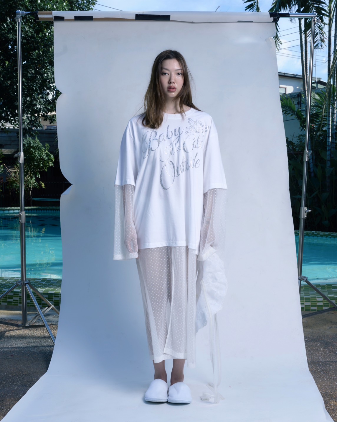 Rotsaniyom BABY CUPID T-shirt Dress with Polka Dot Tulle ราคา 2,488 บาท*ส่งฟรี