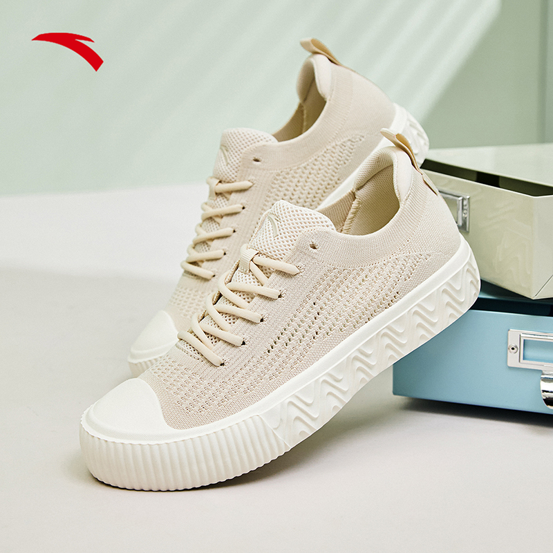 ANTA ผู้ชายถักรองเท้าผ้าใบรองเท้าสเก็ตบอร์ดไลฟ์สไตล์ที่สะดวกสบาย 1124B8014 Official Store ราคา 1,253 บาท*ส่งฟรี