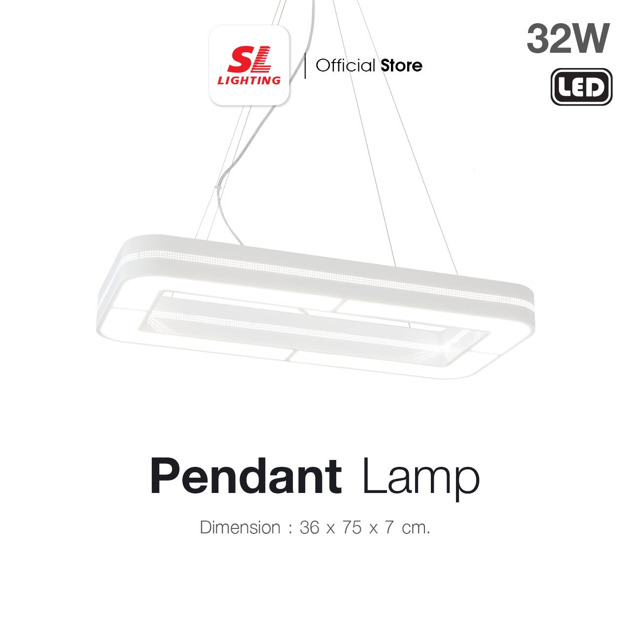 SL LIGHTING | Pendant Lamp โคมไฟห้อยเดี่ยว รุ่น SL-2-P192/32W LED 32W 3 Color In 1 ราคา 9,500 บาท*ส่งฟรี