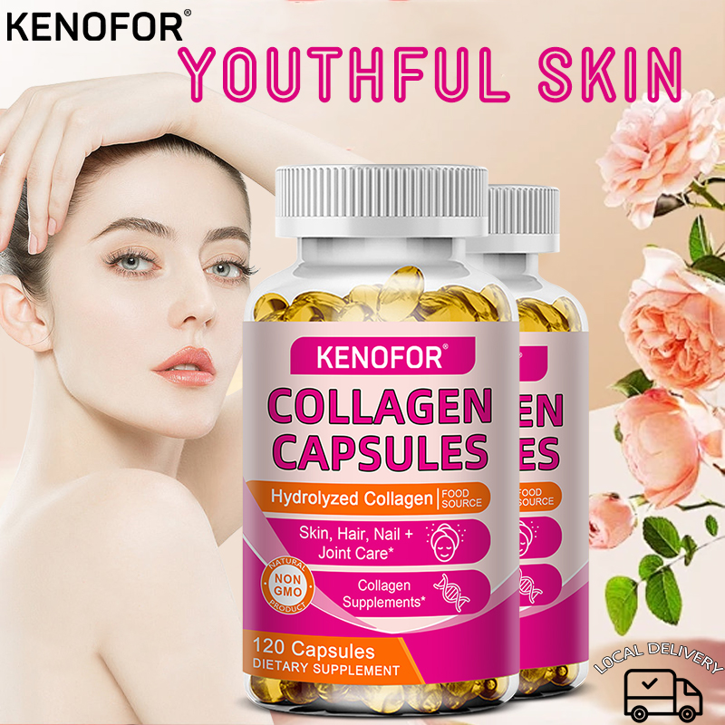 kenofor Collagen + Vitamin C 120 capsules, brightening skin care ราคา 132 บาท*ส่งฟรี
