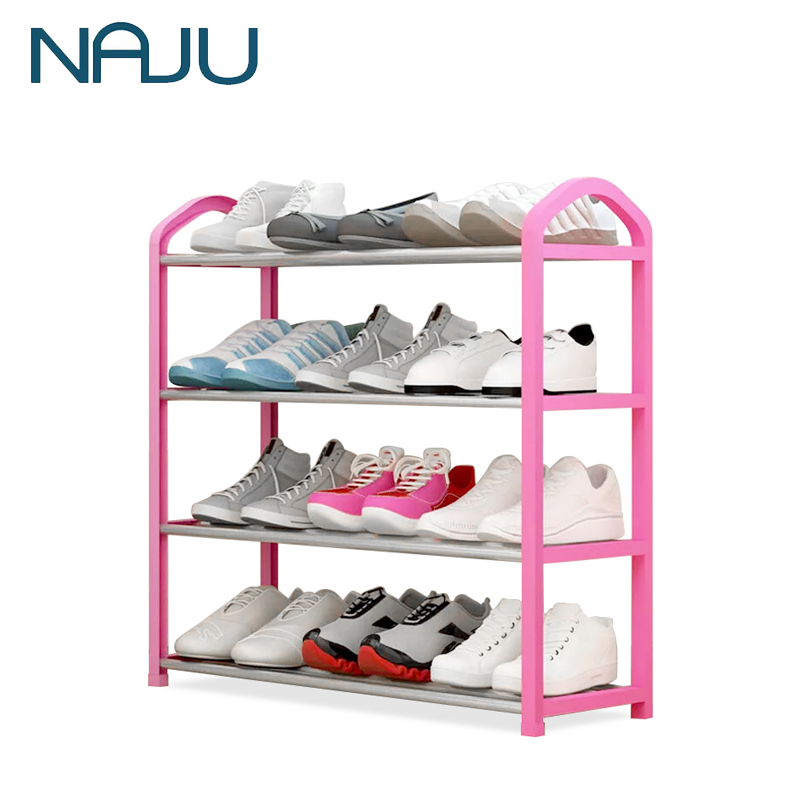 Naju ชั้นวางรองเท้า ขนาด4ชั้น มี 3สี ตู้รองเท้า ตู้เก็บรองเท้า ตู้ใส่รองเท้า น้ำหนักเบา ประกอบง่าย ตู้วางรองเท้า shoe rack ราคา 89 บาท*ส่งฟรี