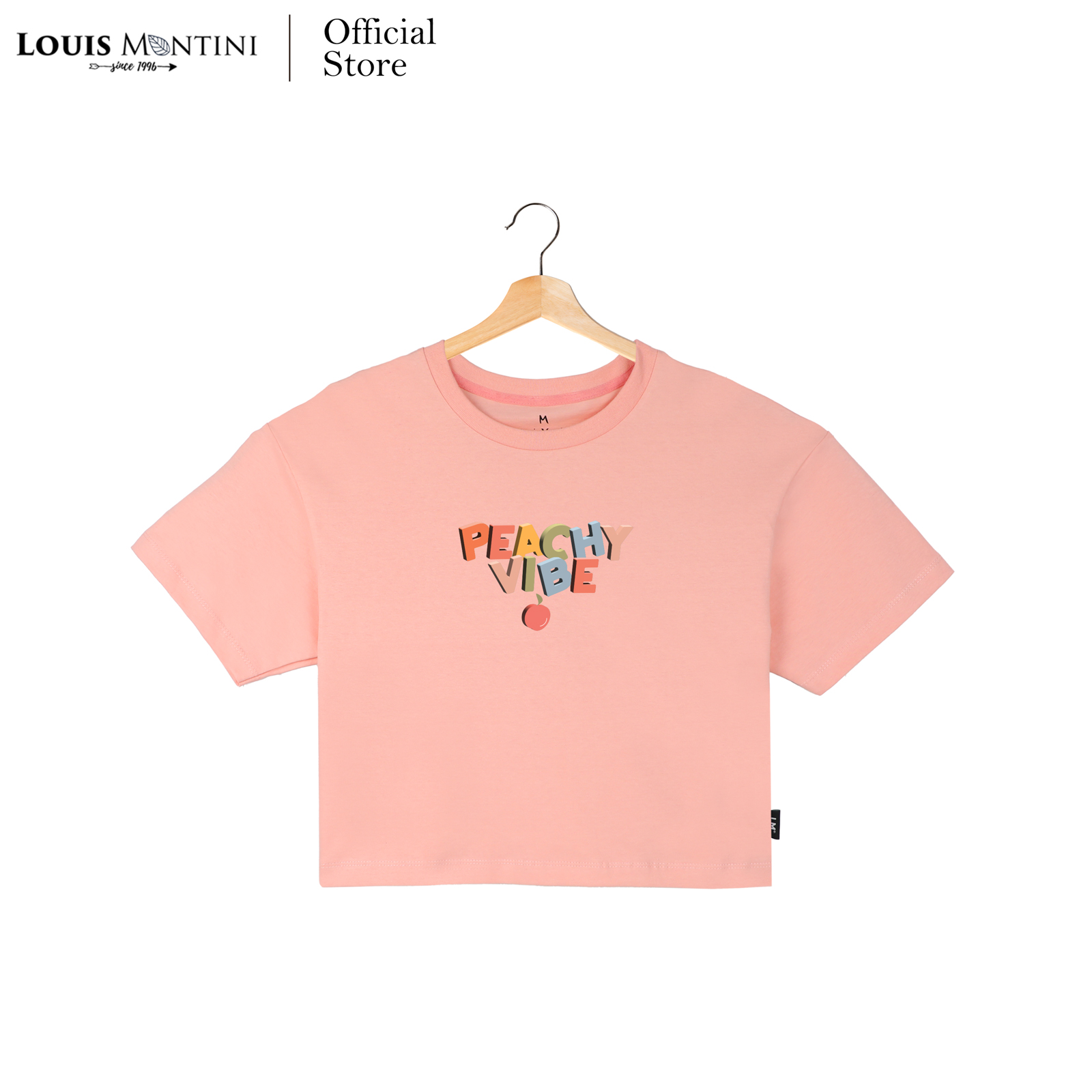 Louis Montini เสื้อครอปผู้หญิง 100% Cotton Women Crop tops (Peachy vibe) LMTS15 ราคา 249 บาท*ส่งฟรี