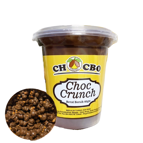 ภาพอธิบายเพิ่มเติมของ CHOCBO CHOC CRUNCH  มินิครั้น มินิโกโก้ ครั้นช์ 60กรัม โกโก้ครั้นเคลือบช็อคโกแลต มี 3 รส ให้เลือก