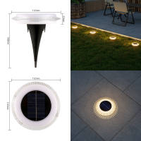 Allieuka โคมไฟสนาม ไฟโซล่าเซลล์ แต่งสวนทางเดิน LED Solar light กันน้ำ รวมไฟปักสนาม ไฟปักสนาม IP65