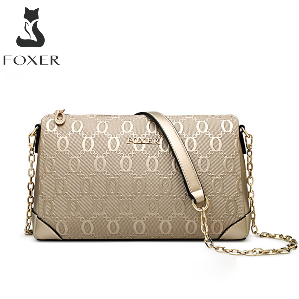 FOXER Women Crossbody Bag Leather Handbag Small Purse Cow Leather Shoulder Bag ราคา 1,319 บาท*ส่งฟรี