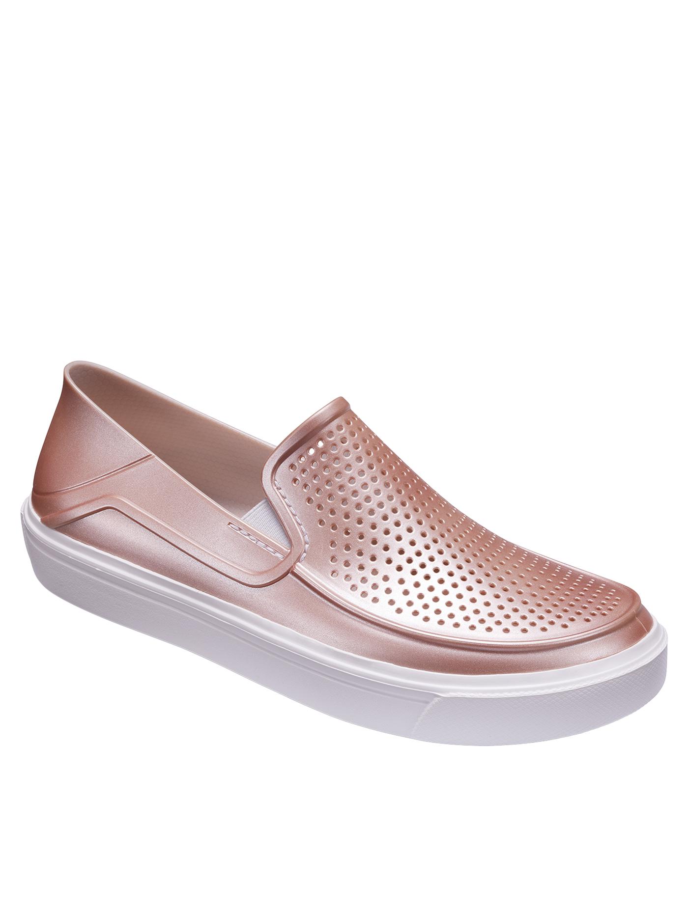 CROCS รองเท้าลำลองผู้หญิง รุ่น CitiLane Roka Metallic  Slip-on  ไซส์ W6  สี Rose Dust