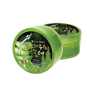 สินค้า Paxmoly jeju 100 aloe vera soothing gel MADE IN KOREA ( กระปุกใหญ่ 300 ML) ( ครีมทาผิว )