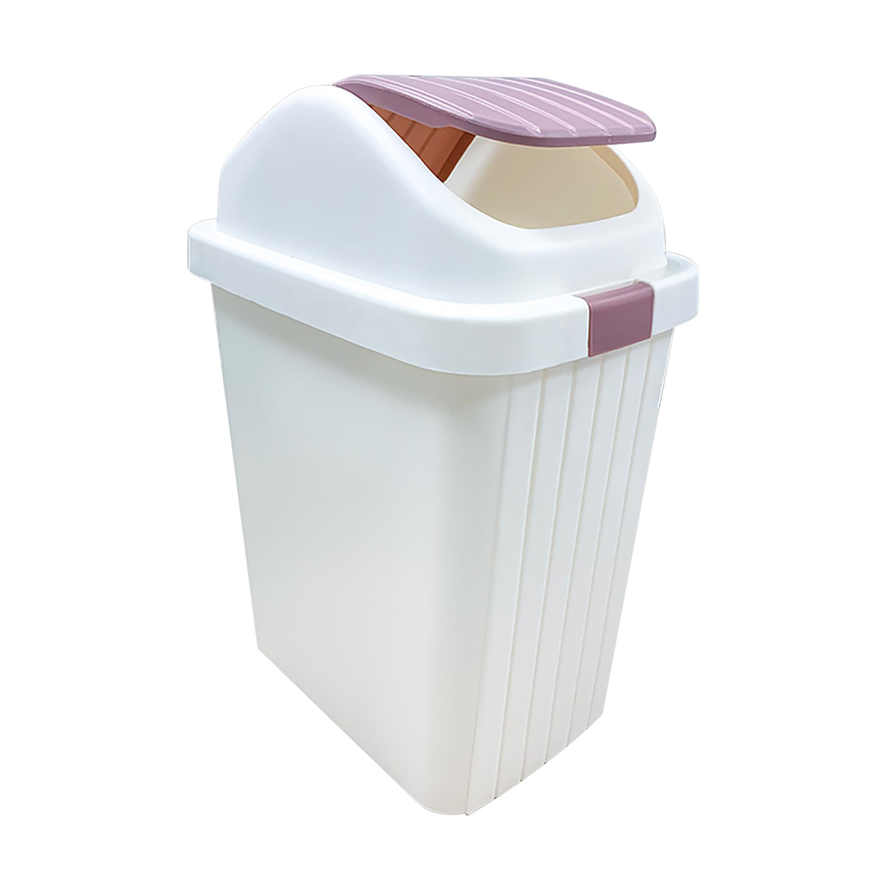 HOMEMART ถังขยะฝาสวิง 6 ลิตร สีครีม CM300-1 ราคา 139 บาท*ส่งฟรี