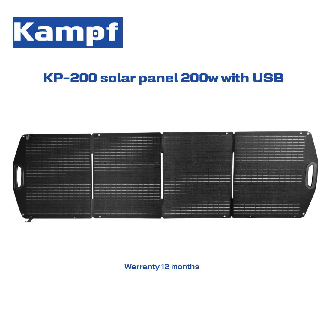 Kampf Kp-200 Foldable Solar Panel with output USB a and C ราคา 8,359 บาท*ส่งฟรี