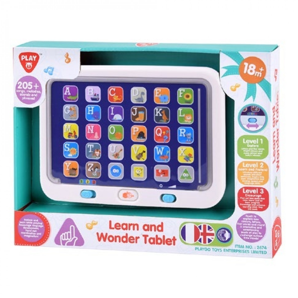 โมเดลฟิกเกอร์ อาร์ตทอย กล่องสุ่มของสะสม ของเล่นและโมเดลสะสม Playgo TOYS 2674 LEARN AND WONDER TABLET