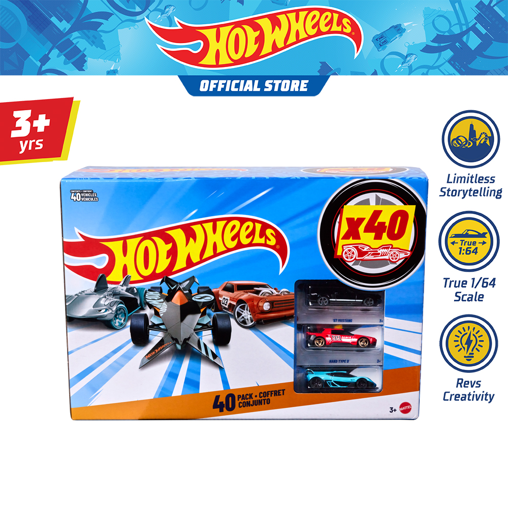 Hot Wheels 40 Car Pack Hot Wheels Set of 40 Cars, Assorted Styles Jdw08 (979N) ml ราคา 3,952 บาท*ส่งฟรี