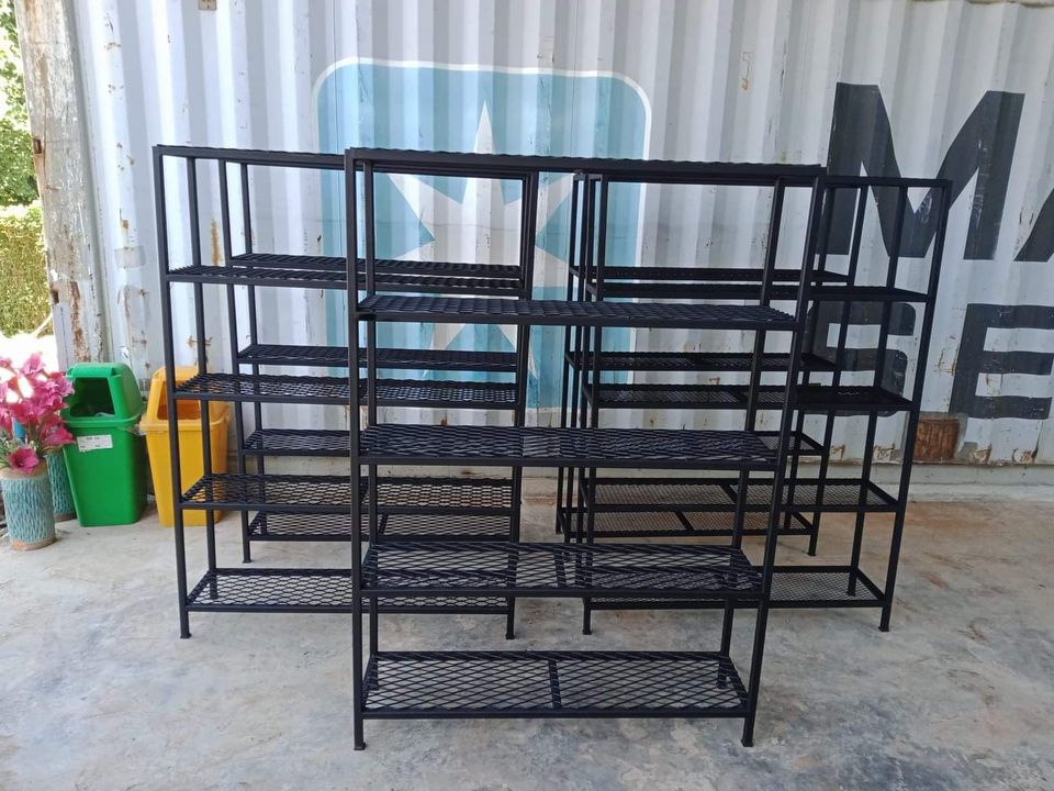 ชั้นวางของ 5 ชั้น พื้นตะแกรง xs-32 : " เฟอร์นิเจอร์ โครงเหล็กกันสนิม ตกแต่งบ้านและสวน มีประกัน " (จัดส่งรวดเร็ว) ราคา 2,350 บาท*ส่งฟรี