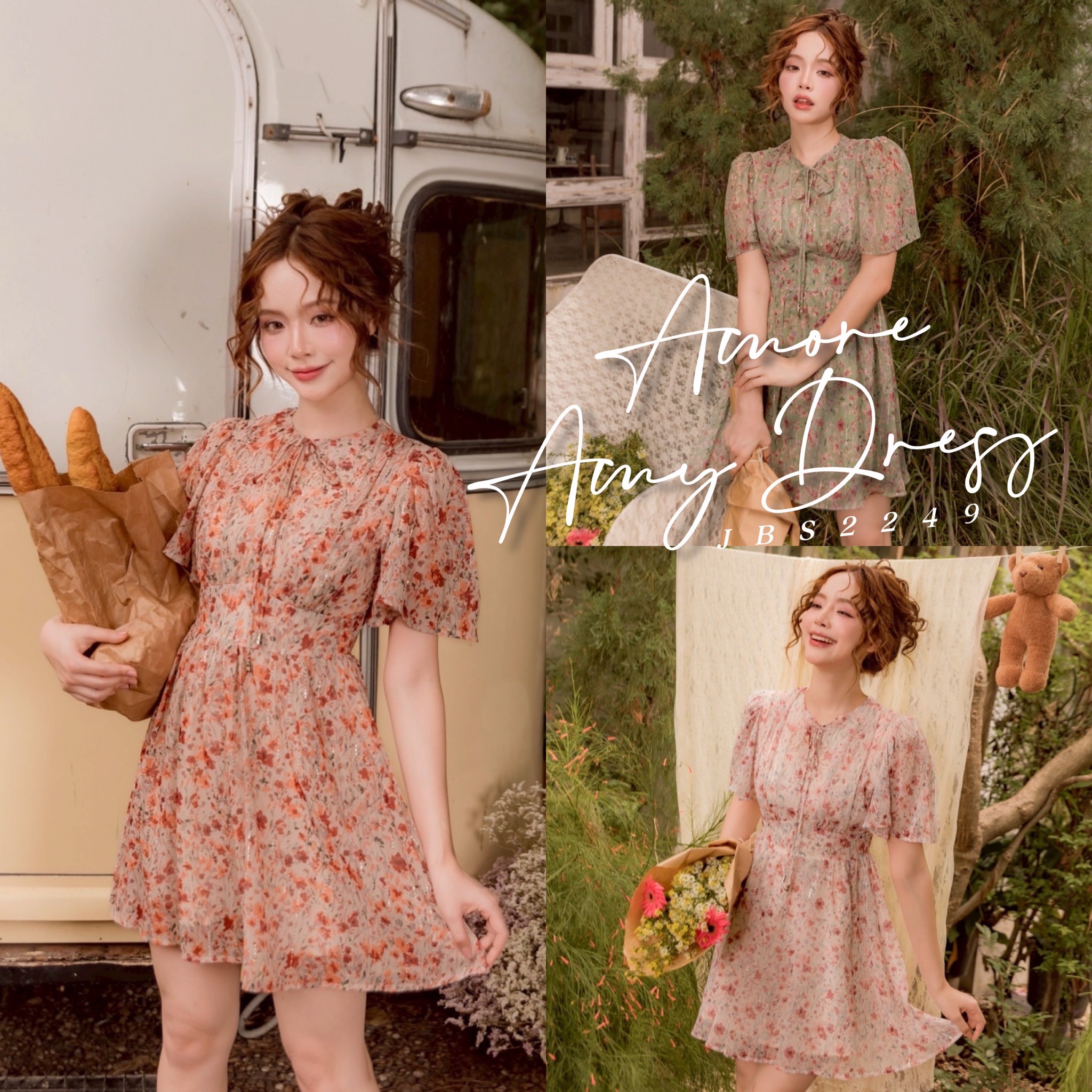 #JBS2249 Amore Amy Dress ราคา 890 บาท*ส่งฟรี
