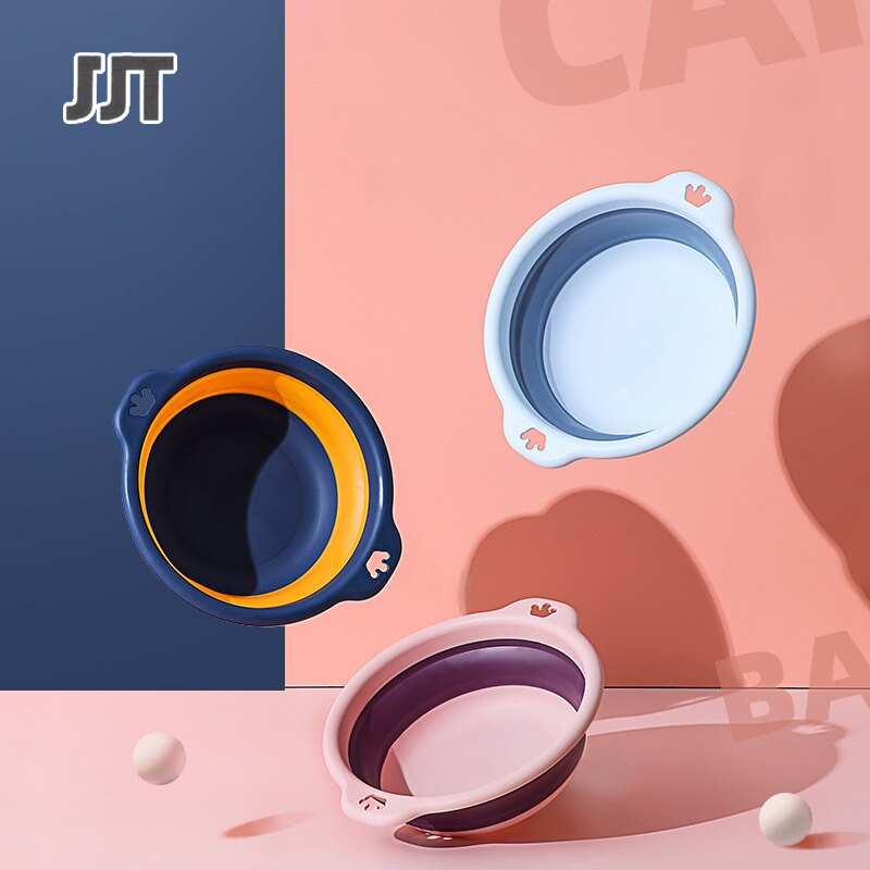 JJT [จัดส่งฟรี]อ่างล้างพับได้ห้องน้ำแบบพกพาอ่างเก็บของเท้าอ่างล้างหน้าประหยัดพื้นที่เด็กอ่างล่างหน้าขนาดใหญ่ ราคา 69 บาท*ส่งฟรี