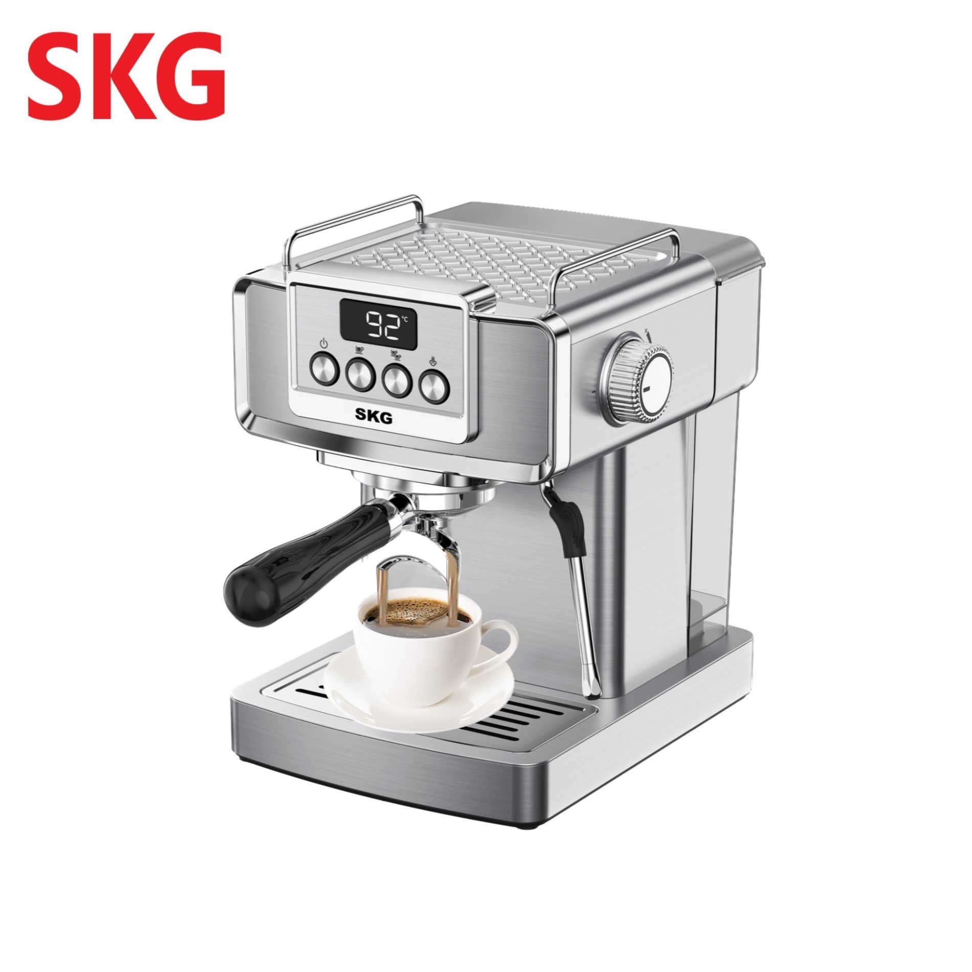 SKG เครื่องชงกาแฟสด รุ่น SK-1203 ก้านชงขนาด 58 มิล แถมฟรี!! แทมเปอร์,ก้านชงกาแฟ,ถ้วยกรองกาแฟขนาด 1และ2 คัพ,ช้อนตักกาแฟ รับประกัน 1 ปี ราคา 3,490 บาท*ส่งฟรี