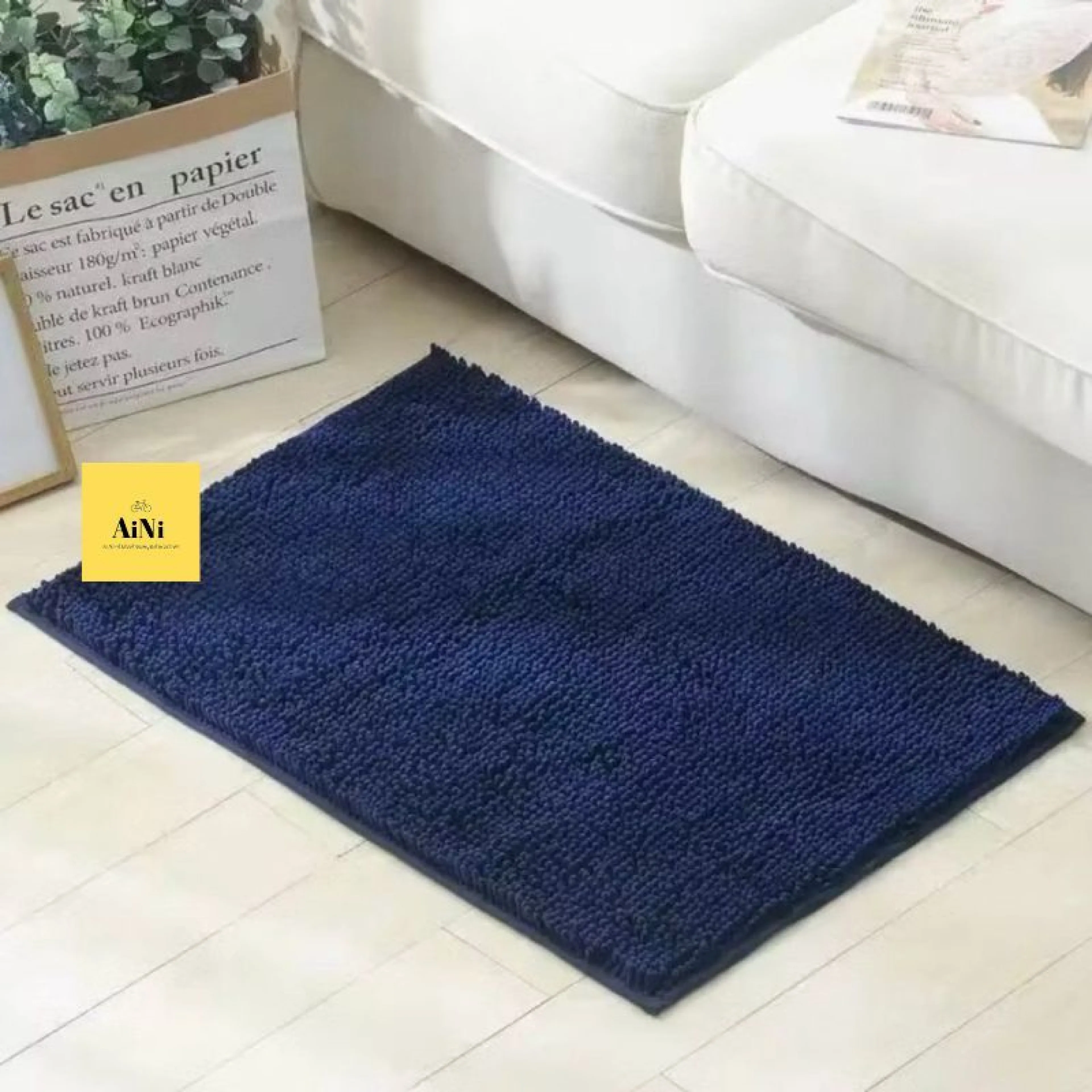 Carpet, Microfiber Doormat, Worm-Shaped Doormat, Full Texture, Extra Large Size, Size 50*80 cm